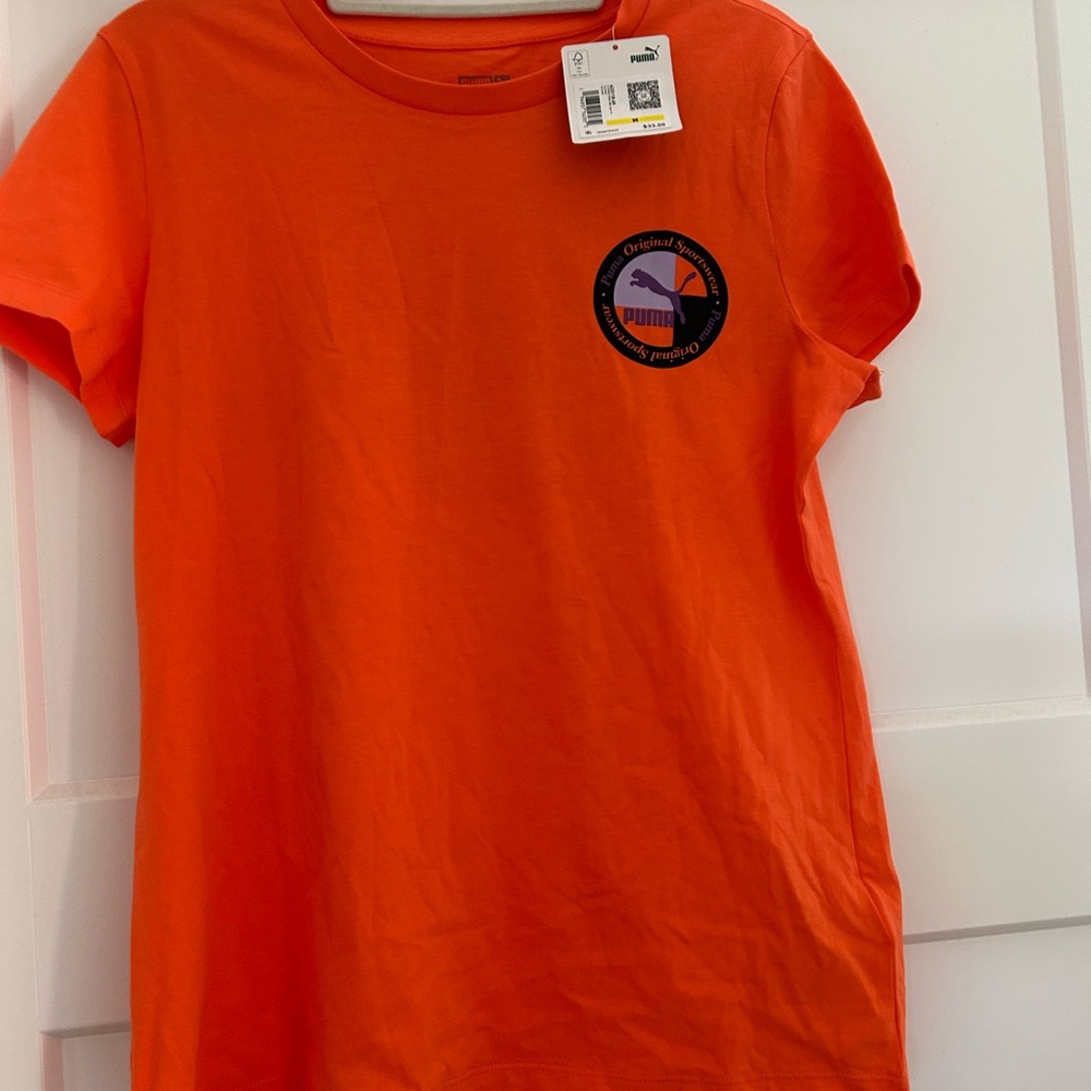 Women’s Medium Puma Orange Sportswear Tee with Logo